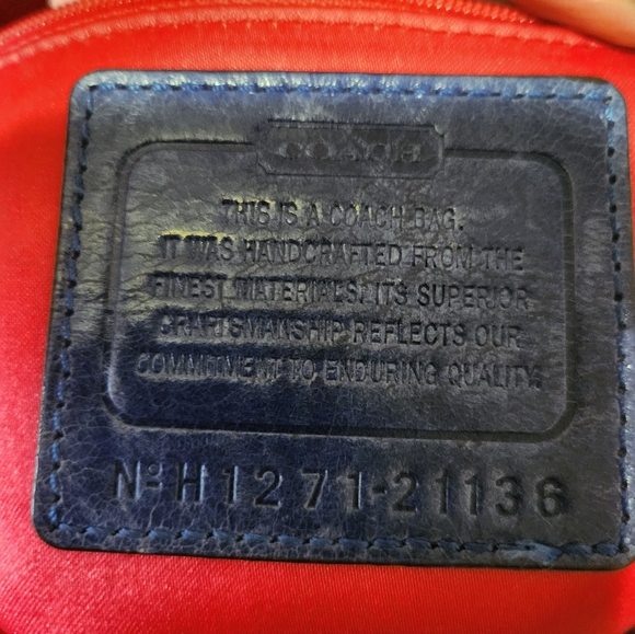 Coach Poppy Blue and Pink 2way Bag EUC - Picture 4 of 16